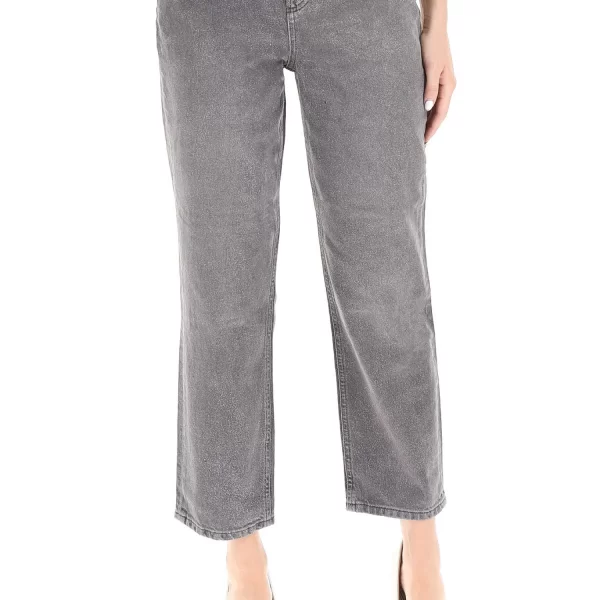 LIU-JO ΠΑΝΤΕΛΟΝΙ JEANS STRAIGHT FIT LOGO ΠΙΣΩ ΤΣΕΠΗ ΓΚΡΙ