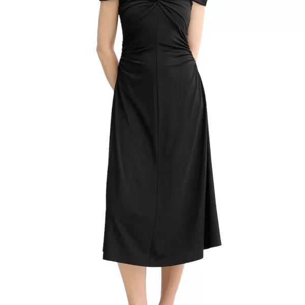 MICHAEL KORS ΦΟΡΕΜΑ MIDI ΝΤΡΑΠΕ ΣΟΥΡΑ ΜΕΣΗ ΜΑΥΡΟ