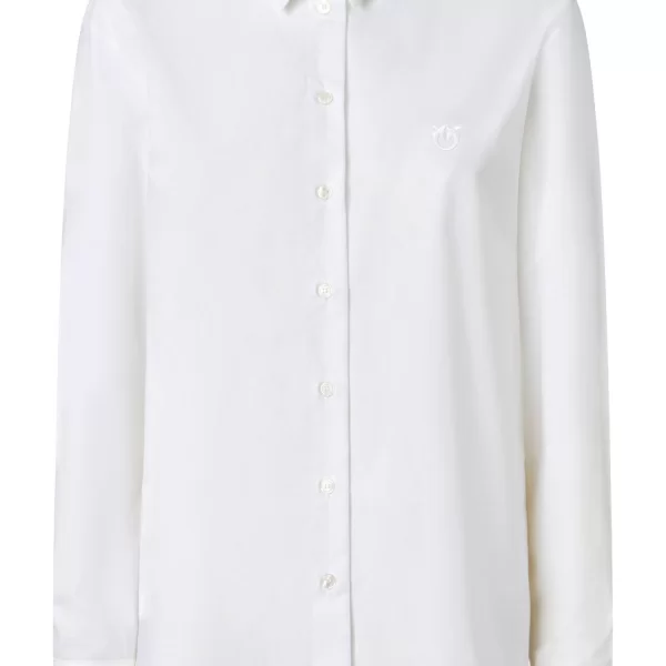 PINKO ΠΟΥΚΑΜΙΣΟ CAFFE' SHIRT ΛΕΥΚΟ