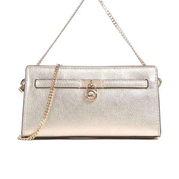 MICHAEL KORS ΤΣΑΝΤΑΚΙ CROSSBODY HΑΜΙLTON MODERNE ΑΛΥΣΙΔΑ ALL OVER LOGO ΧΡΥΣΟ