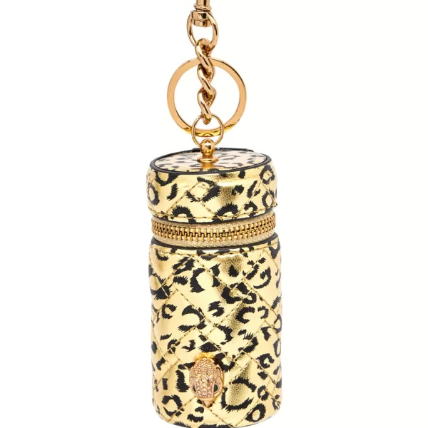 KURT GEIGER ΜΠΡΕΛΟΚ KENSINGTON LIPSTICK CASE ΚΑΠΙΤΟΝΕ LOGO ΜΑΥΡΟ/ΧΡΥΣΟ