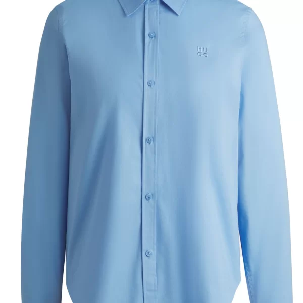 HUGO ΠΟΥΚΑΜΙΣΟ THE ESSENTIAL SHIRT LOGO ΣΙΕΛ