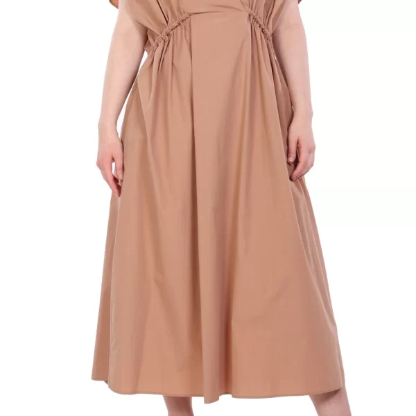 MAX MARA WEEKEND ΦΟΡΕΜΑ MIDI BLASONE V-NECK ΚΑΜΕΛ