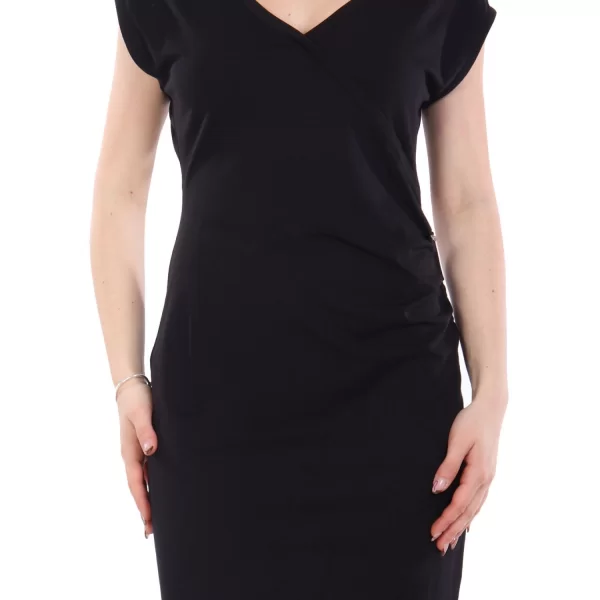 BOSS ΦΟΡΕΜΑ MIΝΙ C_EFLUMA ΚΡΟΥΑΖΕ V-NECK ΜΑΥΡΟ