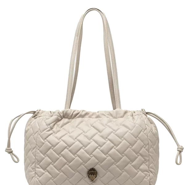 KURT GEIGER ΤΣΑΝΤΑ ΩΜΟΥ KENSINGTON STRING TOTE ΚΑΠΙΤΟΝE LOGO ΜΠΕΖ