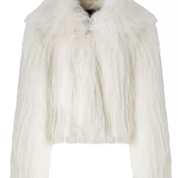 PINKO ΓΟΥΝΙΝΟ ΣΑΣΑΚΙ AMPARO CABAN SIMIL VOLPE ΛΕΥΚΟ