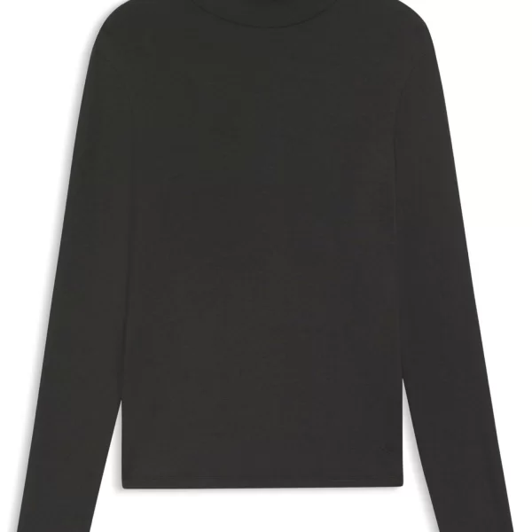 BOSS CASUAL TOP TURTLENECK C_ELIANA SLIM FIT STRETCH ΜΑΥΡΟ