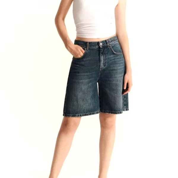 MARELLA EMME ΒΕΡΜΟΥΔΑ JEANS SHORT ΜΠΛΕ