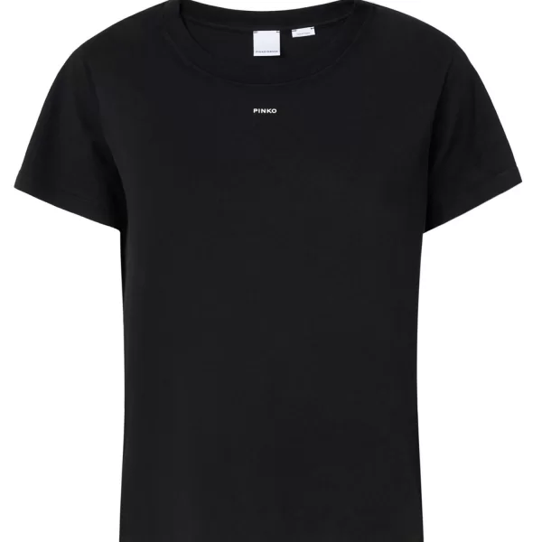 PINKO ΓΥΝΑΙΚΕΙΟ ΜΠΛΟΥΖΑΚΙ BASICO T-SHIRT ΜΑΥΡΟ