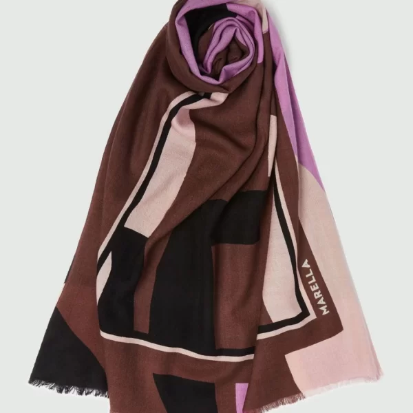 MARELLA ΚΑΣΚΟΛ CHENZIA LOGO ΜΩΒ/ΜΠΟΡΝΤΩ