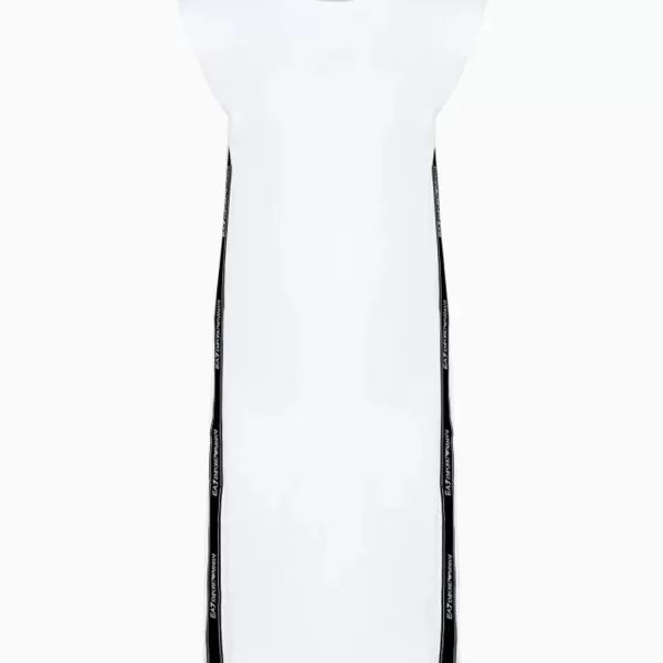 ARMANI 7 ΦΟΡΕΜΑ MIDI ΒΑΤΕΣ LOGO ΣΚΙΣΚΙΜΟ ΠΛΑΙ ΛΕΥΚΟ