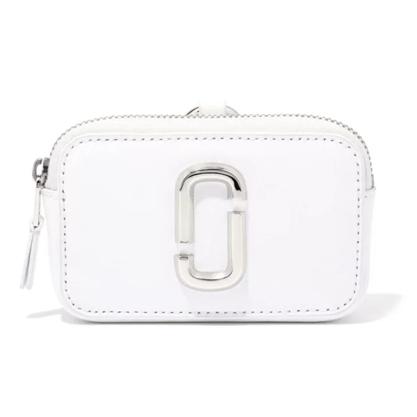 MARC JACOBS ΠΟΡΤΟΦΟΛΙ MINI THE NANO SNAPSHOT CHARM ΛΕΥΚΟ