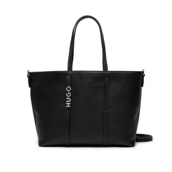HUGO ΤΣΑΝΤΑ MEL NEW SHOPPER-RE LOGO ΜΑΥΡΟ