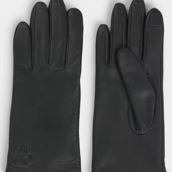 HUGO ΓΑΝΤΙΑ ΔΕΡΜΑ BEGGY LOGO ΜΑΥΡΟ