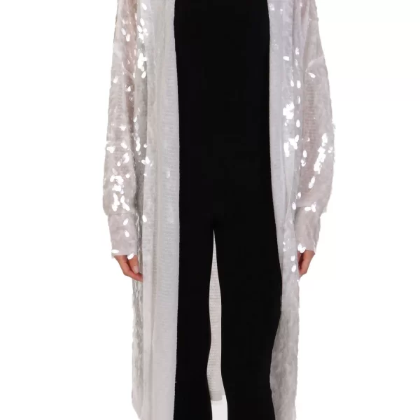 NORMA KAMALI ΖΑΚΕΤΑ HOODED ROBE TO KNEE ΠΑΓΙΕΤΑ ΛΕΥΚΟ