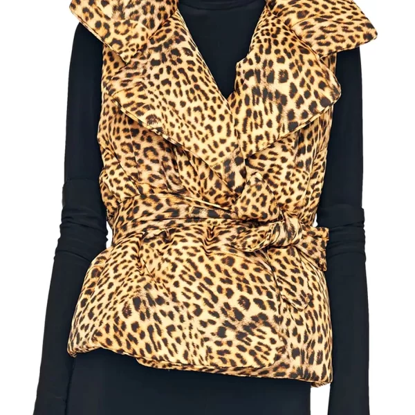 NORMA KAMALI ΓΙΛΕΚΟ ΑΜΑΝΙΚΟ SLEEPING BAG VEST ΛΕΟΠΑΡ