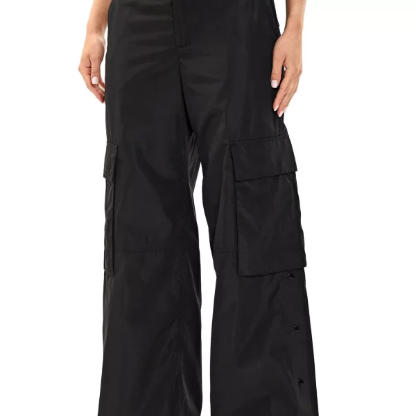 MICHAEL KORS ΠΑΝΤΕΛΟΝΙ OUTERWEAR WIDE CARGO ΑΔΙΑBROXO ΜΑΥΡΟ