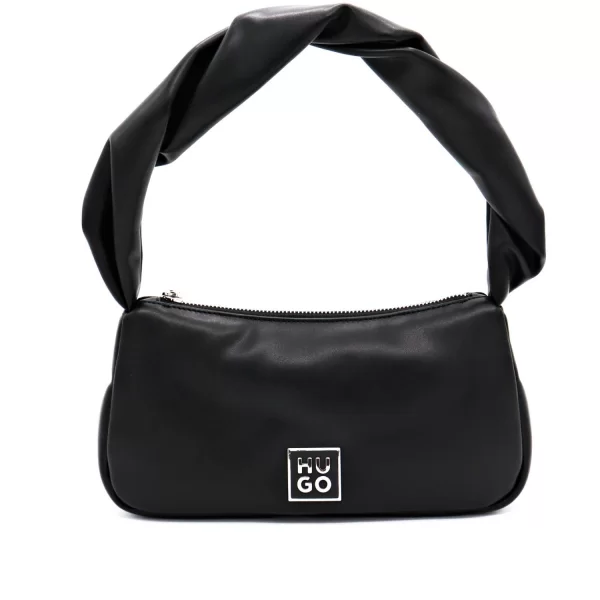HUGO ΤΣΑΝΤΑ ΩΜΟΥ MEL HOBO-TW LOGO ΜΕΤΑΛΛΙΚΟ ΜΑΥΡΟ