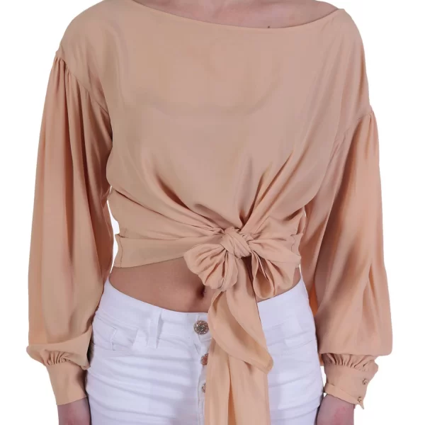 PINKO TOP BOVOLONE BLUSA CREPE ΔΕΣΙΜΟ ΜΕΣΗ ΜΠΕΖ
