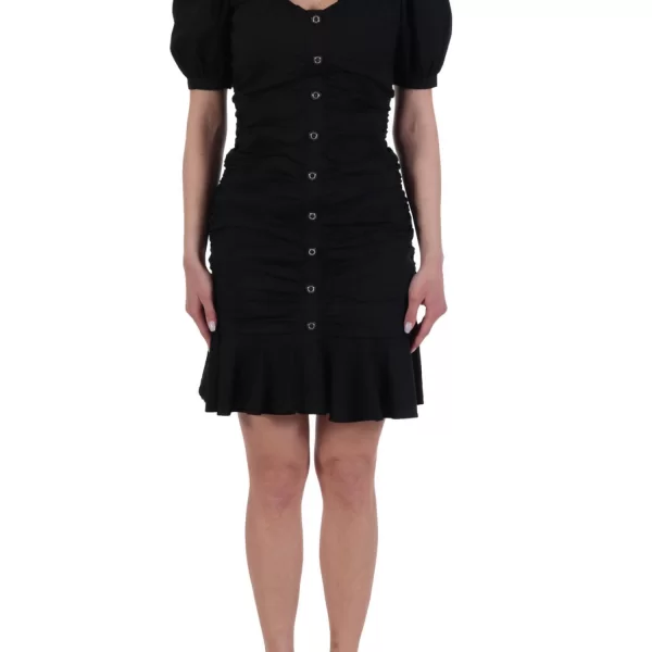 PINKO ΦΟΡΕΜΑ FERRARA ABITO POPELINE STRECH RADIANT ΜΑΥΡΟ