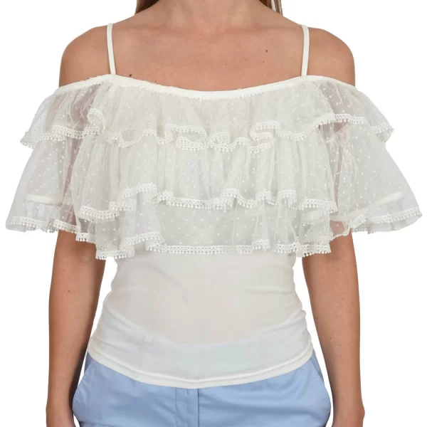 TWINS TOP ΒΟΛΑΝ ΤΟΥΛΙ ΛΕΥΚΟ