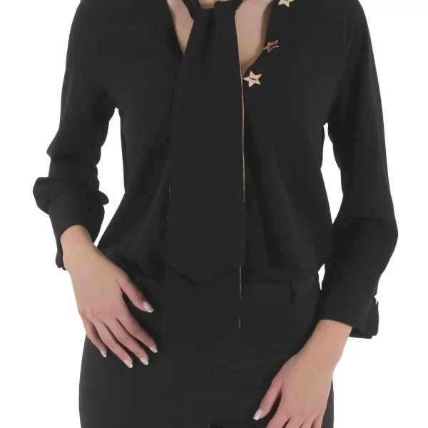 TWINS ΠΟΥΚΑΜΙΣΟ ΚΟΡΜΑΚΙ ΚΡΟΥΑΖΕ ΓΡΑΒΑΤΑ ΜΑΥΡΟ