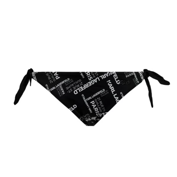 KARL LAGERFELD BIKINI BOTTOM LOGO ΜΑΥΡΟ