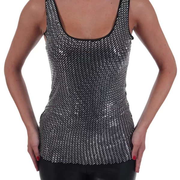 PINKO TOP BUFERA CANOTA ΚΡΥΣΤΑΛΛΑΚΙΑ ΜΑΥΡΟ