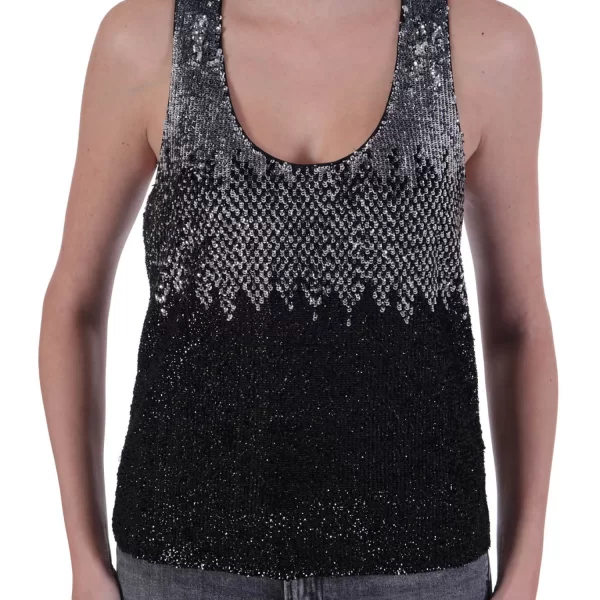 PINKO TOP DINKO ΠΑΓΙΕΤΑ ΑΣΗΜΙ/ΜΑΥΡΟ