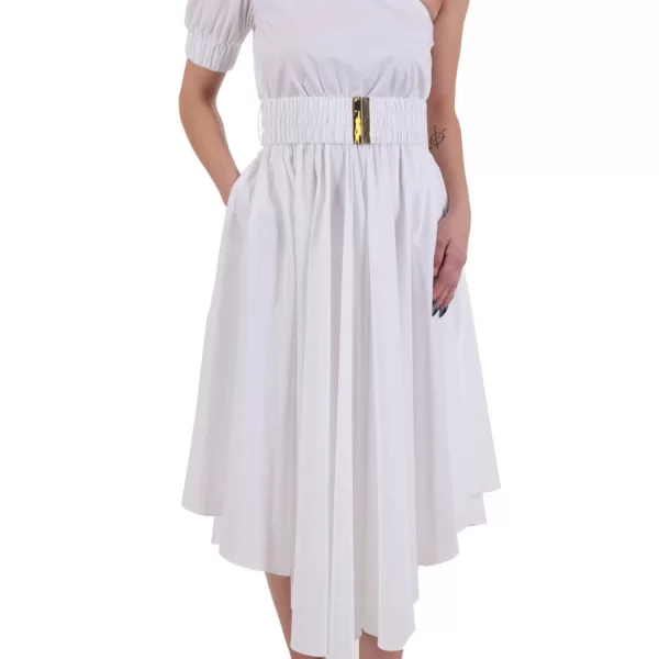 MICHAEL KORS ΦΟΡΕΜΑ ΕΝΑΣ ΩΜΟΣ ΕΞΩ ΛΑΣΤΙΧΟ ΖΩΝΗ ΛΕΥΚΟ