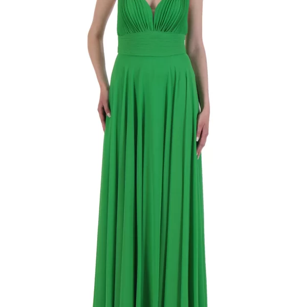 ALLURE EVENING ΦΟΡΕΜΑ ΜΑΚΡΥ ΔΕΣΙΜΟ ΛΑΙΜΟ ΣΜΑΡΑΓΔΙ