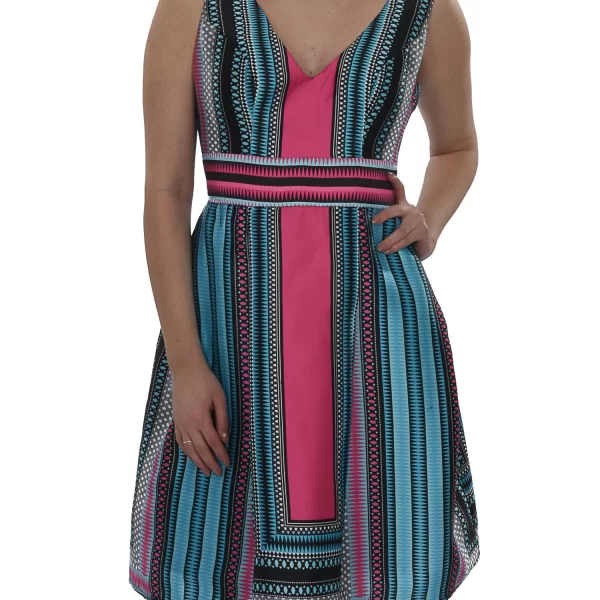 ALLURE ΦΟΡΕΜΑ ΤΙΡΑΝΤΑ VNECK ΚΟΥΦΟΠΙΕΤΕΣ MULTI ΦΟΥΞΙΑ