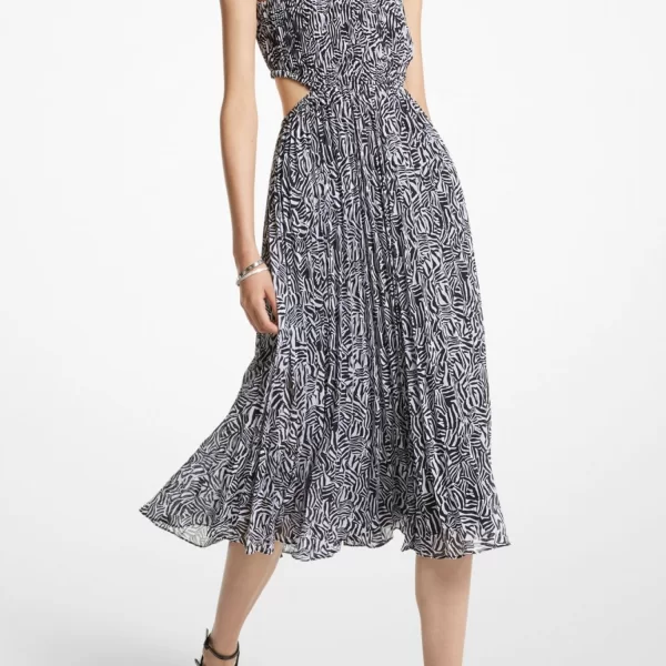 MICHAEL KORS ΦΟΡΕΜΑ ΠΑΡΤΟΙ ΩΜΟΙ ΑΛΥΣΙΔΑ ΠΛΙΣΕ ΛΕΥΚΟ/ΜΑΥΡΟ