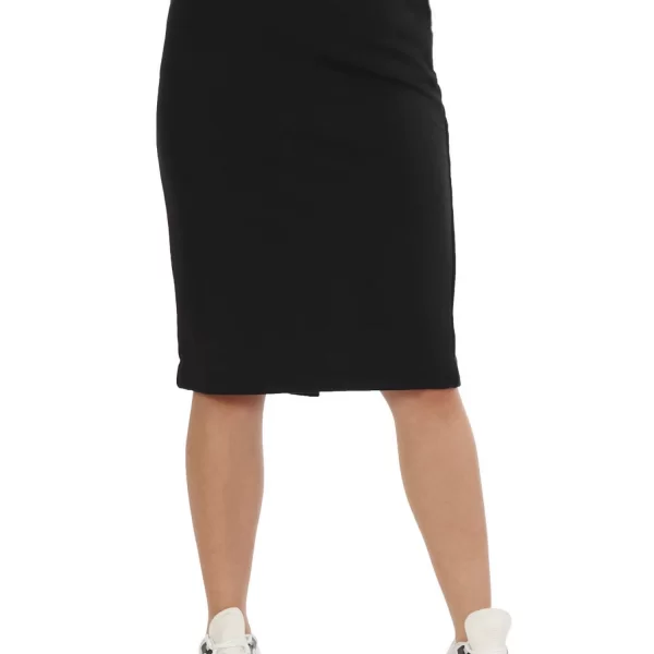 EMPORIO ARMANI ΦΟΥΣΤΑ MIDI ΑΝΟΙΓΜΑ ΜΠΡΟΣΤΑ LOGO ΜΑΥΡΟ