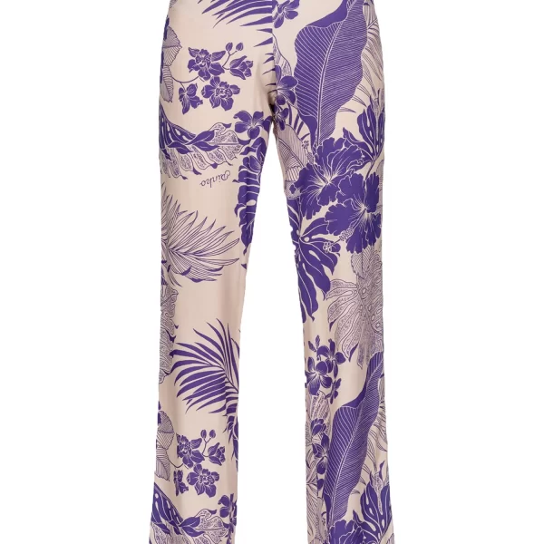 PINKO ΠΑΝΤΕΛΟΝΑ PACATO PANTALONE ΛΟΥΛΟΥΔΙΑ ΠΟΛΥΧΡΩΜΗ ΜΩΒ