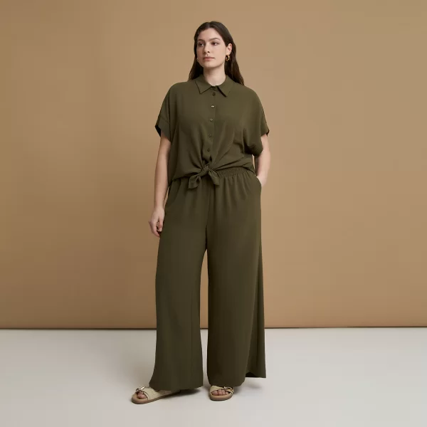 Παντελόνα κρεπ airwashed