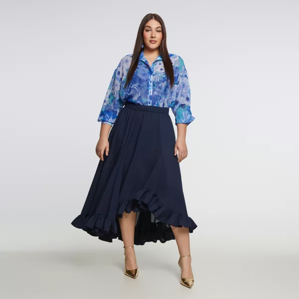 Αέρινη maxi φούστα με βολάν