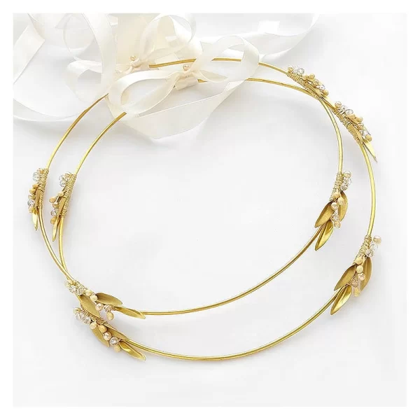 Στέφανα Γάμου Ελιά επίχρυσα ST180