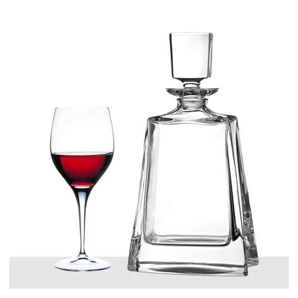 Ποτήρι καράφα γάμου κρυστάλλινα σχέδιο Εκρού