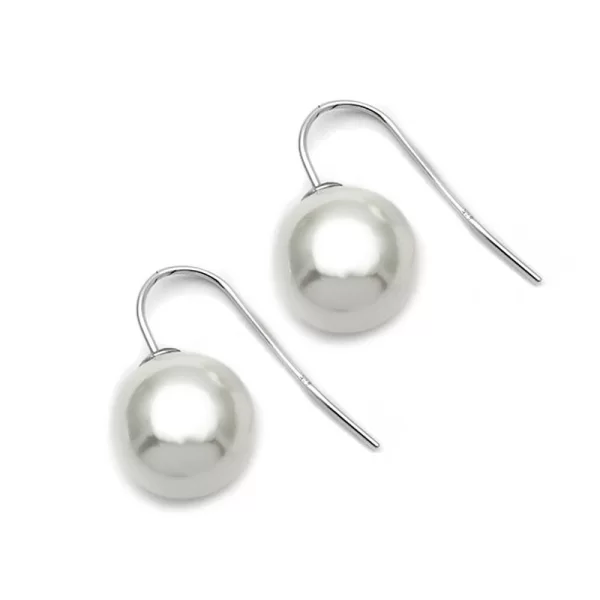 Σκουλαρίκια με πέρλες ασημένια μεγάλο μέγεθος SK112