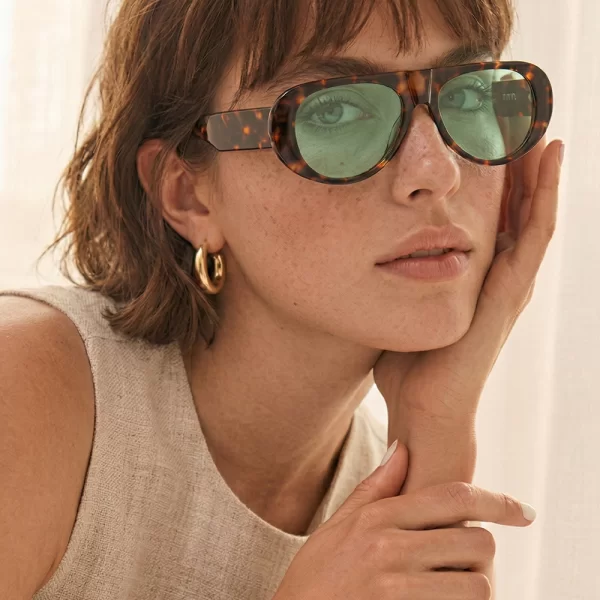 Γυαλιά Ηλιού Οβάλ - Πράσινο
