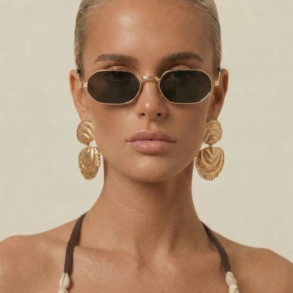 Γυαλιά Ηλίου Οβάλ - Χρυσό