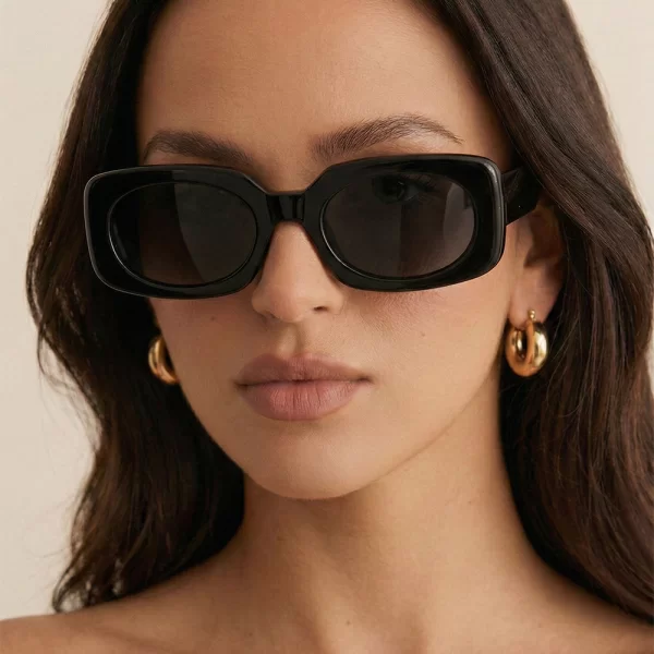 Γυαλιά Ηλίου Ορθογώνια - Μαύρο