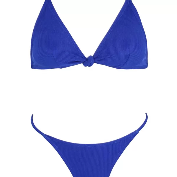 GIGI-Μαγιό Σετ Μπικίνι Ριπ με String - Μπλε