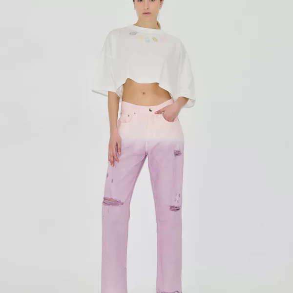 Amy tie-dye jeans - LILAC