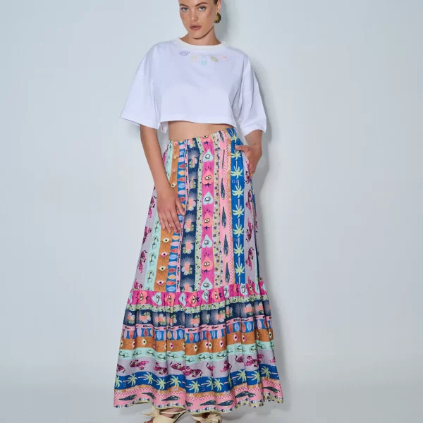 Γυναικεία μακριά φούστα - BOHEMIAN - BLUE