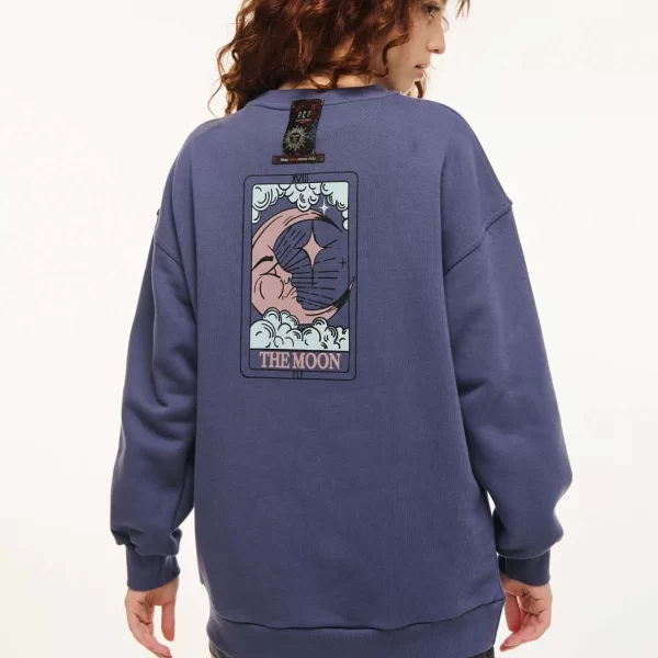 Γυναικείο Φούτερ με κέντημα και τύπωμα - THE MOON - VIENNA