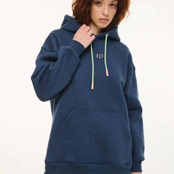 Γυναικείο Φούτερ με κουκούλα και κέντημα - BASIC - VIENNA