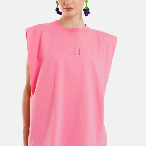 Γυναικείο Αμανικό Μπλουζάκι με ανάγλυφο - Bubble - SALMON