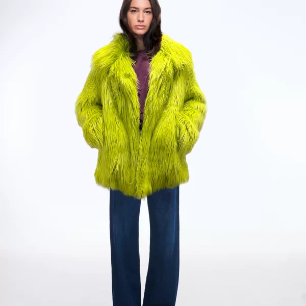 Γούνα Yeti Faux - LIME